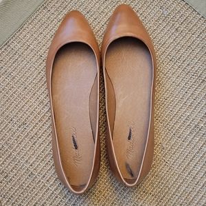 J Crew flats. Genuine leather. Size 6. Cognac brown.